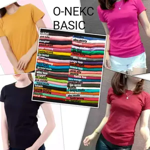 KAOS WANITA POLOS BAGUS TEBAL STRECH
