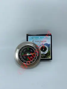 Kompas Stainless Steel S Kiblat Penunjuk Arah Shalat Sholat Islam al kaabah Pramuka Top