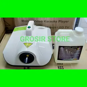 Paket Mesin Fog Asap 900 Watt Wireless + Cairan 2 Liter Aroma Orange