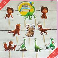 Gambar topper cake hiasan kue ulang tahun karakter dinosaurus dari recht shop Kota Bekasi 2 Tokopedia