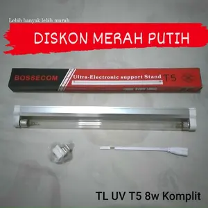 Lampu UV Germicidal Sterilizer T5 8W + kap (30cm) Filter Air Kuman dll