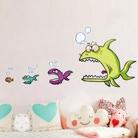 Gambar Stiker Dinding / Kaca / Wall Sticker (Ikan Besar Mengejar Ikan Kecil) dari Dunia Jasmine Kota Surabaya 3 Tokopedia