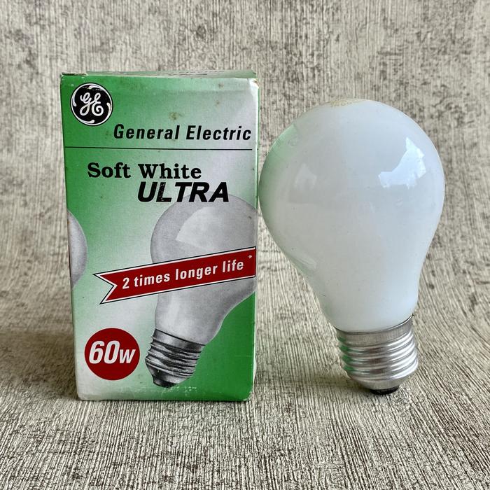 Gambar General electric soft white ultra 60watt 60 watt 60w 60 w 220-230 volt dari BestBright Store Kota Administrasi Jakarta Pusat Tokopedia