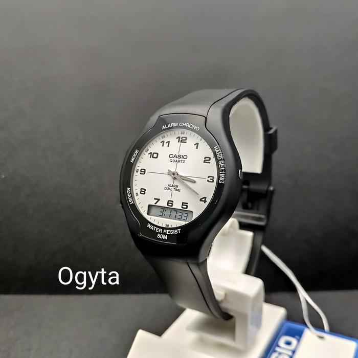 Gambar Casio Analog Digital Jam Tangan Pria Karet Hitam AW-90H-7B Original dari Ogytashop Kota Administrasi Jakarta Pusat Tokopedia