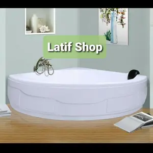 Bathtub sudut Promo | Bathtub Zentiro seri EBONY 122x122x43 Marble