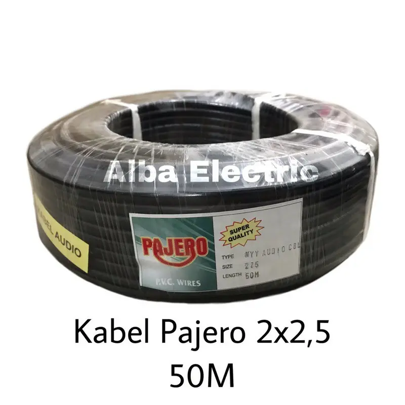 KABEL LISTRIK / Las SERABUT 2X2,5 HITAM PAJERO 50M FULL