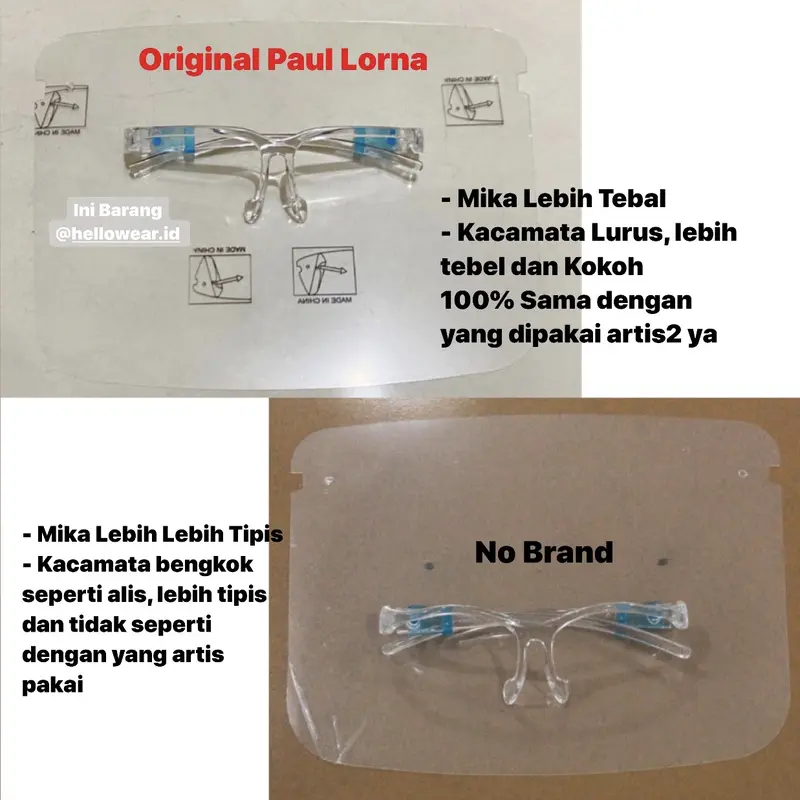 FACESHIELD KACAMATA PAUL LORNA FACE SHIELD KACAMATA NAGITA ORIGINAL 4