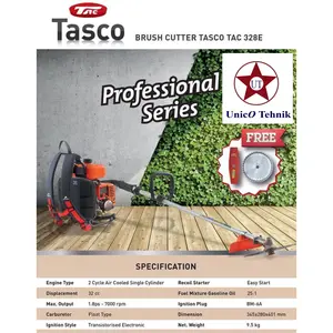 Mesin potong rumput gendong TASCO 328 E / Brush cutter TASCO 328 E