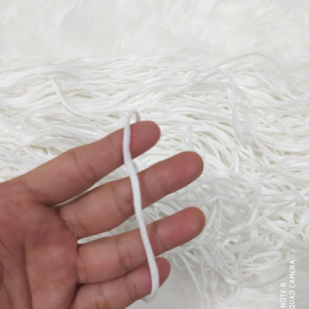 tali karet elastis masker 3mm putih eceran