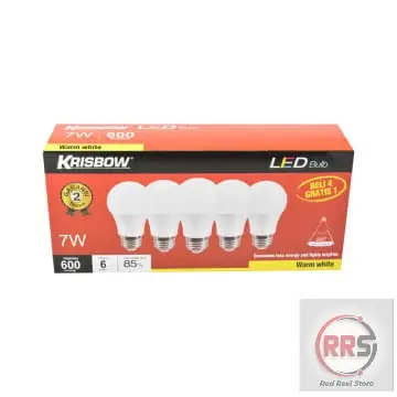 Lampu LED Bohlam LED Krisbow 7 Watt - Kuning Warm White