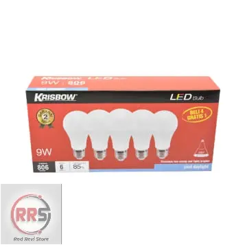Lampu LED Bohlam LED Krisbow 9 Watt - Putih Cool Daylight 0