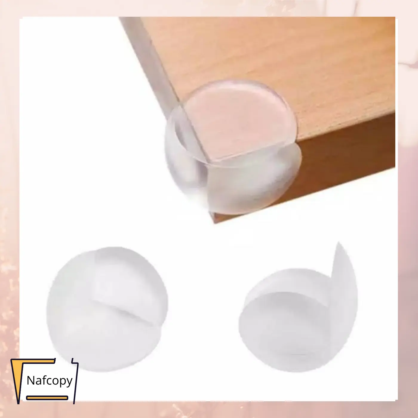 1pc - pelindung sudut meja silikon oval transparant pengaman siku