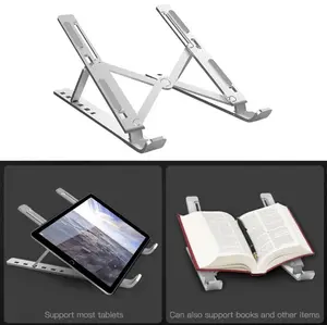 Laptop Stand Holder Dudukan Tablet Aluminium + Gratis Pouch