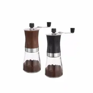 Manual Coffee Grinder Hand Original Kaca Coklat Hitam