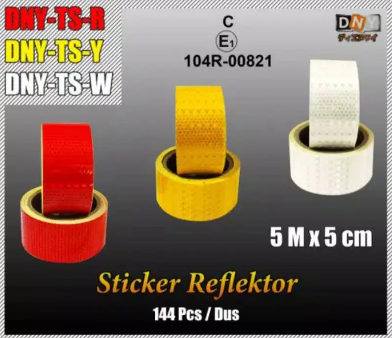 Stiker Sticker / Tempelan Reflektor Mata Kucing / Stiker Reflektor DNY 0