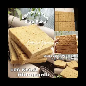 Rockwool Siap pakai 108 Plug Bonus Bibit
