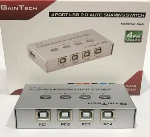 Auto Switch Printer 4 Port Usb / Sharing Switcher 1-4 Gain Tech