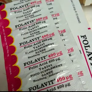 folavit 400mg 1 strip asam folat vitamin ibu hamil