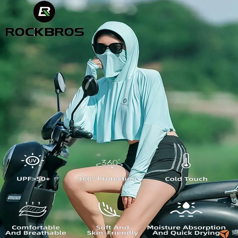 Rockbros YPW028 Sun Protection Cycling Jersey Pakaian Pelindung antiUV