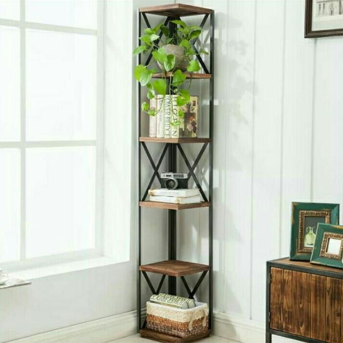 Jual Rak Bunga Besi Hollo Alas Kayu - Rak Pot Bunga Sudut Ruangan 6 ...