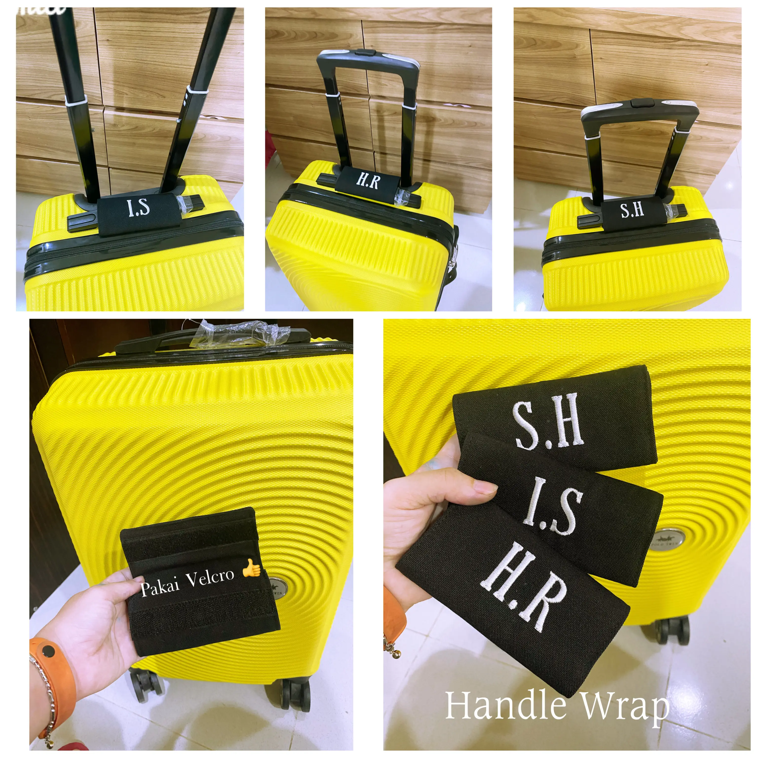 Handle Wrap/lugage Tag/tag Koper bordir Nama