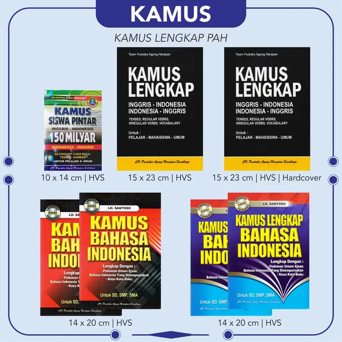 Gambar KAMUS LENGKAP PUSTAKA AGUNG HARAPAN / Pustaka Agung Harapan - PAH - LENGKAP HITAM dari Pustaka Baru Press Kab. Bantul 3 Tokopedia