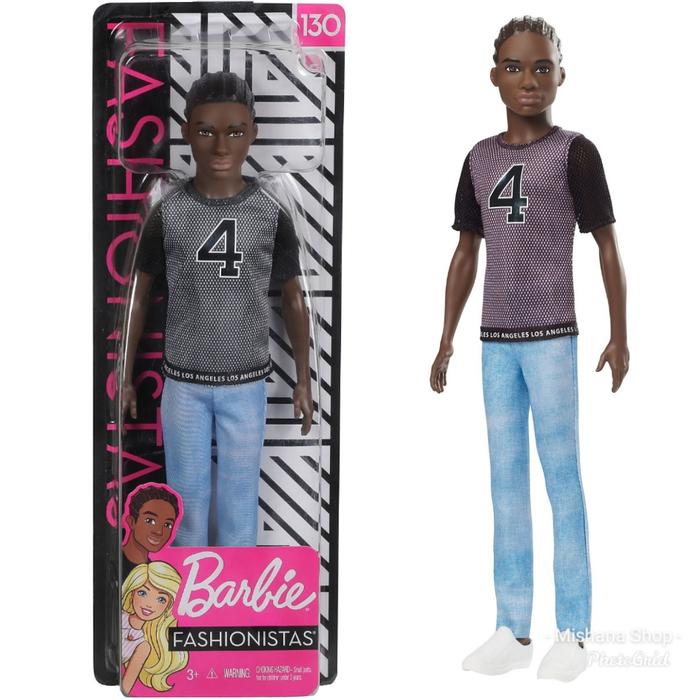 Gambar Boneka Barbie Mattel Ken Fashionistas 130 Doll Black Casual - Original dari Mishana Shop Kab. Tangerang Tokopedia