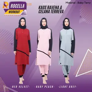 Setelan Baju Senam + Rocella Kaos Ravena dan Terreva + Original Brand