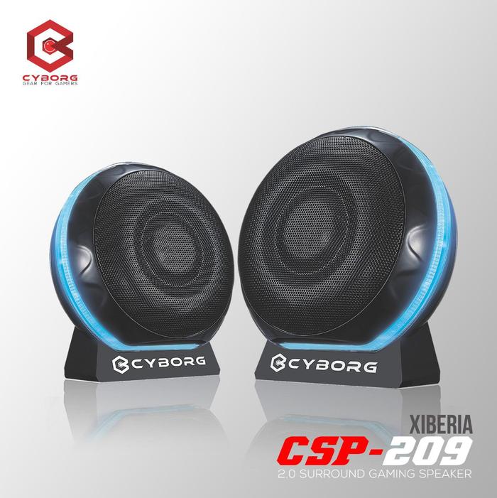 Gambar Cyborg Xiberia CSP209 Gaming USB Speaker RGB Surround Aktif 3.5mm Wireless dari Click & Go Tokopedia Kota Bandung Tokopedia