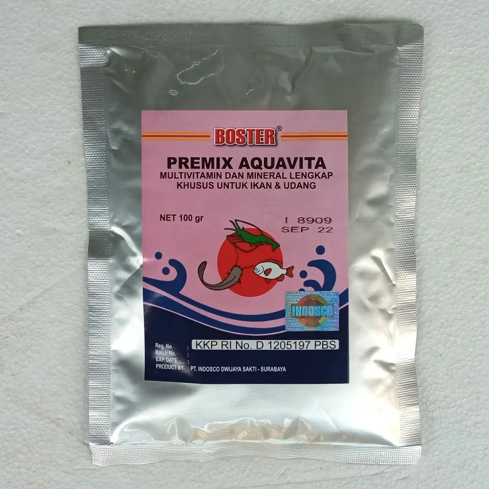 Boster Premix Aquavita 100gr multivitamin dan mineral ikan dan udang