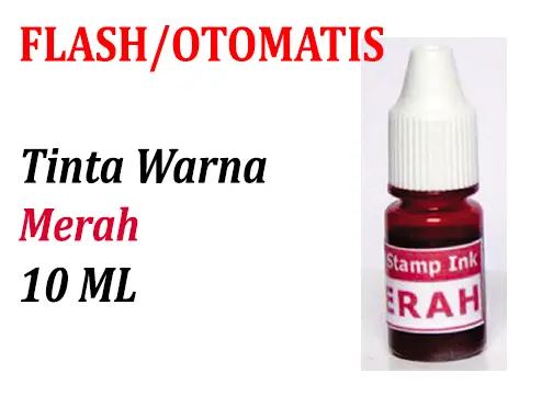 Tinta Stempel Flash Warna Merah 10 ml