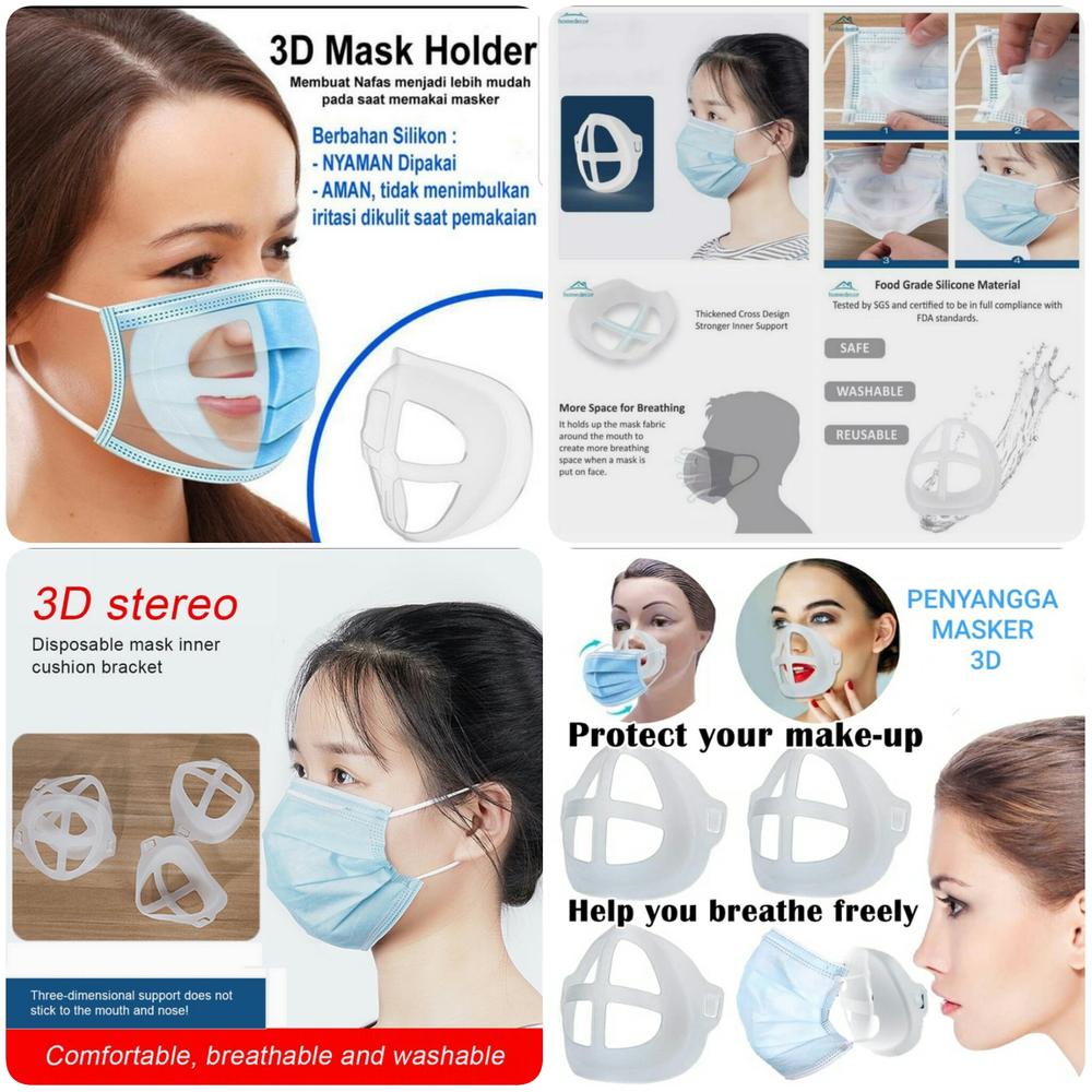 ALAT PENYANGGA MASKER 3D - MASK BRACKET SUPPORT 3D ANTI PENGAP