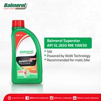 Gambar Oli Mesin Motor Matic Superstar API SL JASO MB 10W30 Balmerol - 800 ml dari Balmerol Store Kab. Serang 2 Tokopedia