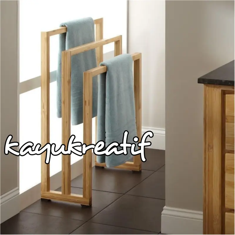 rak handuk kayu simple 140x80x30 1