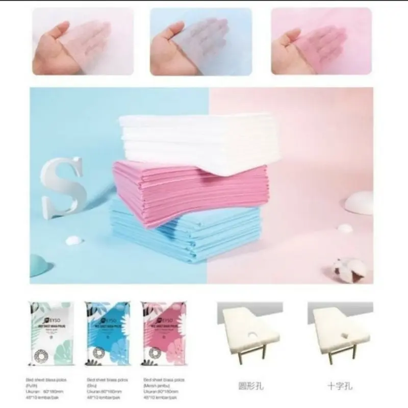 bed sheet ukuran 80cm x 180cm - 1 pack isi @10 lembar 2