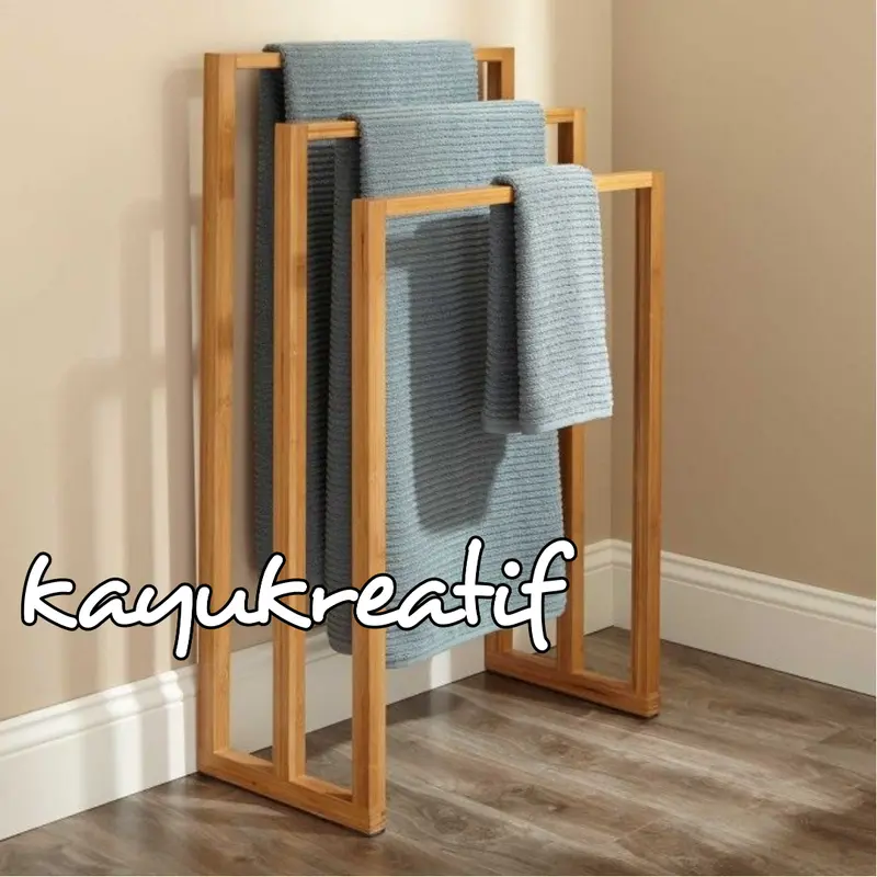 rak handuk kayu simple 140x80x30 0