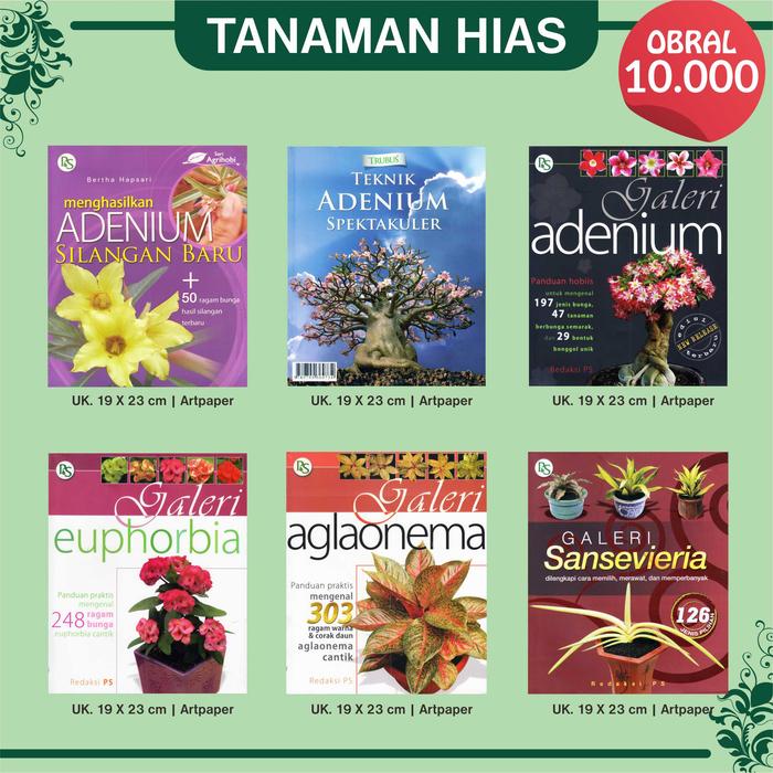 Gambar BUKU OBRAL ANEKA TANAMAN HIAS ORIGINAL |2| Rp. 10.000 - Adenium ungu dari Pustaka Baru Press Kab. Bantul 2 Tokopedia
