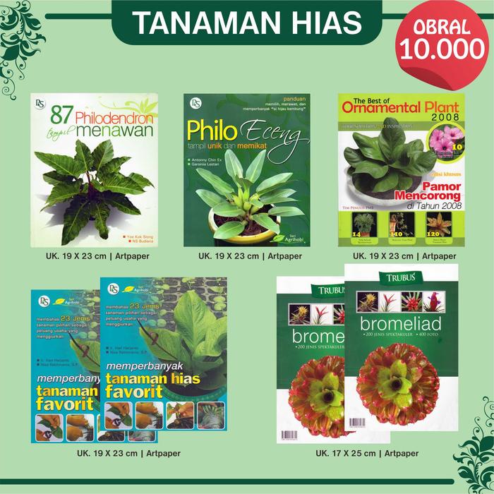 Gambar BUKU OBRAL ANEKA TANAMAN HIAS ORIGINAL |4| Rp. 10.000 - Philo eceng dari Pustaka Baru Press Kab. Bantul 3 Tokopedia