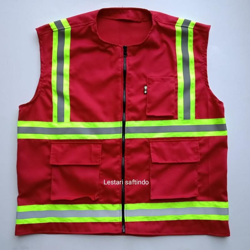 ROMPI SAFETY BAHAN DRILL WARNA MERAH - Shop | Tokopedia
