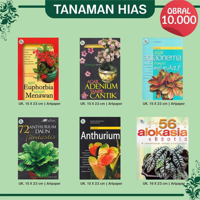 Gambar BUKU OBRAL ANEKA TANAMAN HIAS ORIGINAL |1| Rp. 10.000 - 72 Anthurium dari Pustaka Baru Press Kab. Bantul 2 Tokopedia