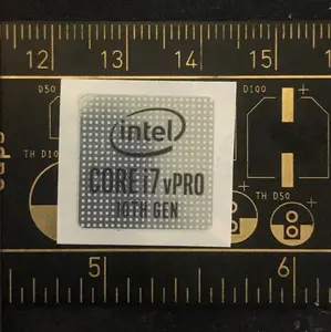 Sricker stiker logo intel Core i7 vPro 10th gen 2019 ori