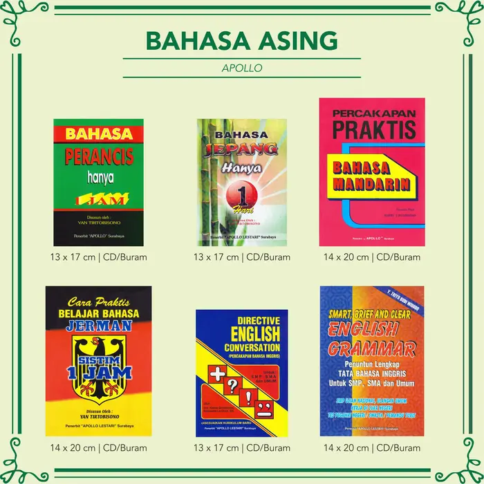 Gambar BUKU BAHASA ASING Apollo Banyak Bahasa - prancis 1 jam dari Pustaka Baru Press Kab. Bantul 2 Tokopedia