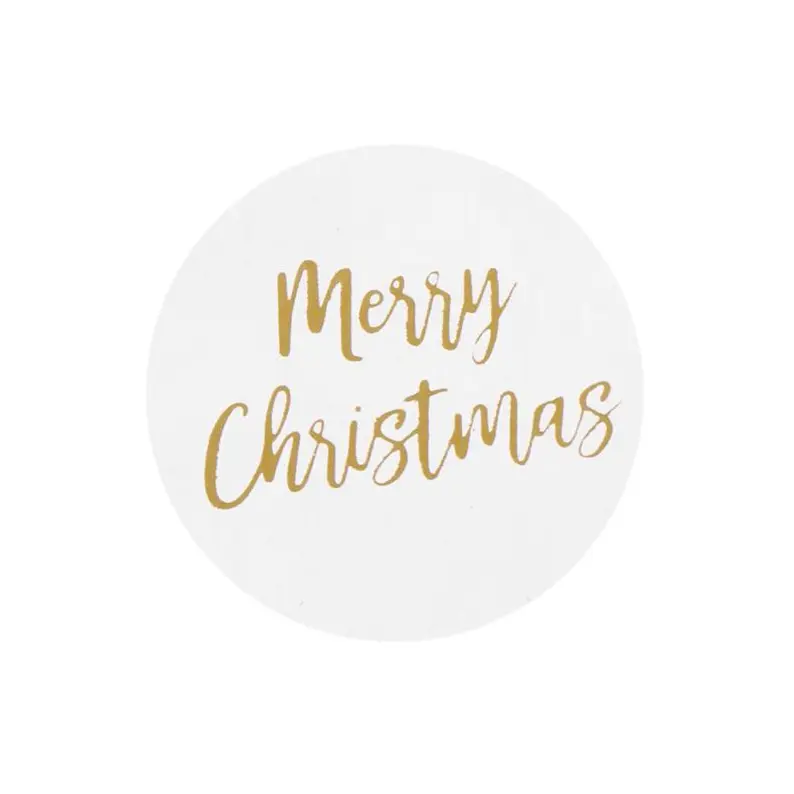 Merry Christmas Transparent Sticker Stiker Hadiah Paket Natal Xmas