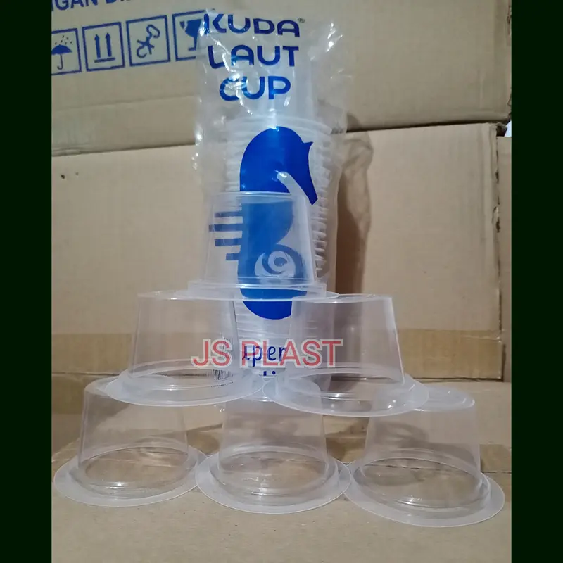 (ISI 50PCS) Gelas Plastik 50ml / Gelas 50ml + Tutup / Gelas Puding - Gelas Agar Agar - Gelas Saos 1