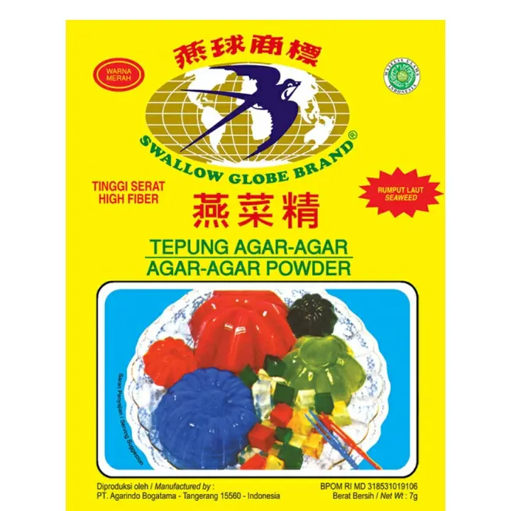 Swallow Agar Agar Warna Merah 7g