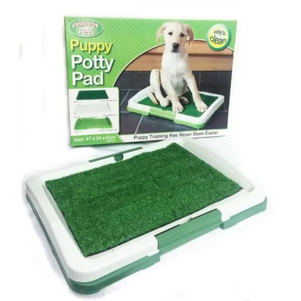 Tatakan Poop Pee Potty Tray + Rumput - Pet Toilet Anjing Kucing Hewan 0