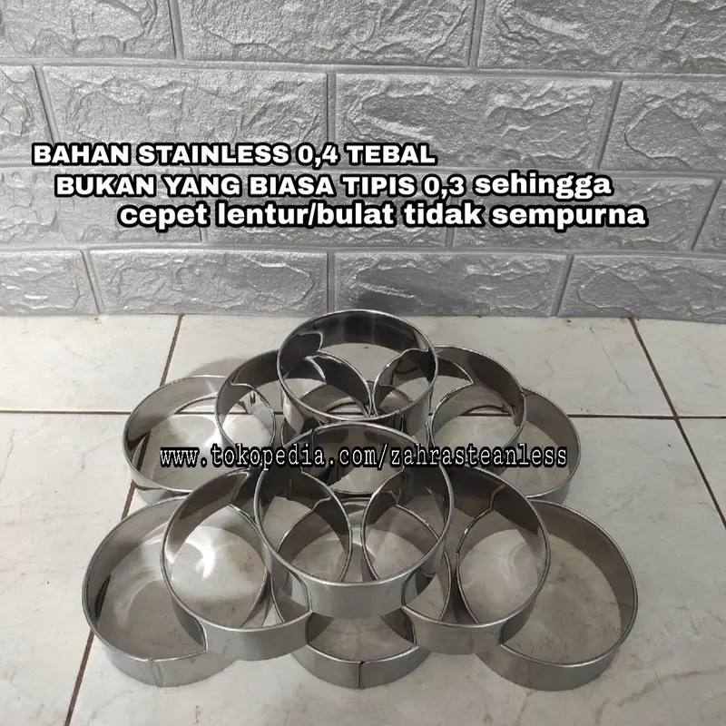 Ring burger 10cm 12 pcs - Ring roti - Ring cutter - Cetakan kue 1