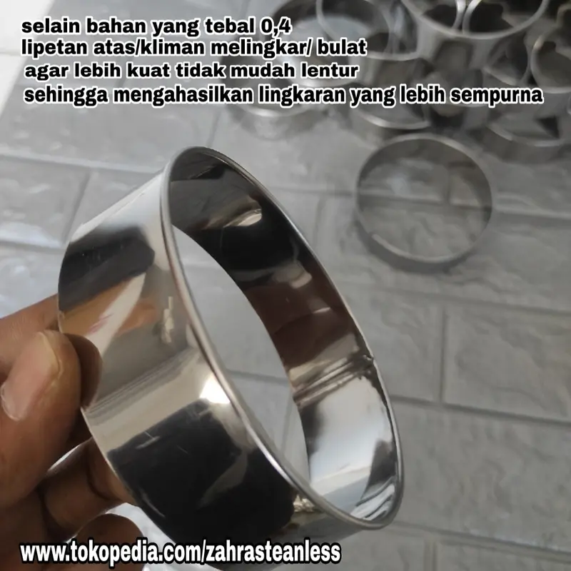 Ring burger 10cm 12 pcs - Ring roti - Ring cutter - Cetakan kue 2