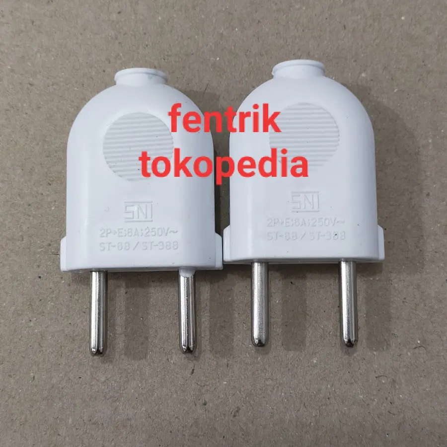 Steker Colokan Listrik Gepeng Mini Putih Mirip Broco Uticon Loyal