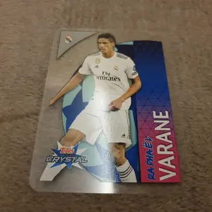Kartu bola real madrid varane topps crystal 2018 clear card